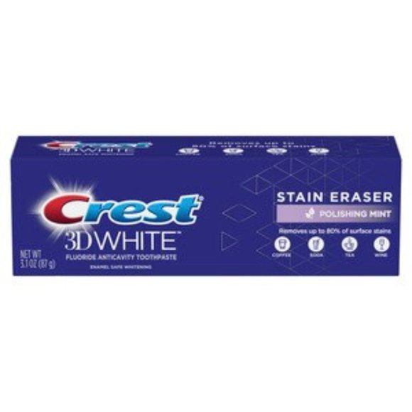 2 Crest 3D White Stain Eraser Whitening Toothpaste - Picture 1 of 1